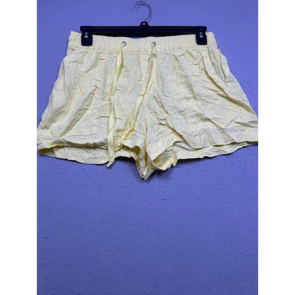 Gap Shorts Linen Blend Yellow Medium Womens